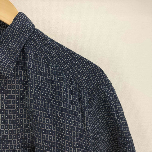 クレイボーン Claiborne 総柄 半袖 シルクシャツ メンズ import:S