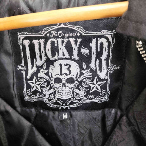 LUCKY13 裏地キルティング ACE CAFE LONDON 刺繍 ジップアップ ジャケット メンズ import:M