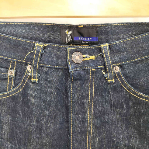 エフエーティー FAT 1-1 G 裏糸金 リジット ジップフライ デニム パンツ 濃紺 隠しリベット 脇割 メンズ SKINNY