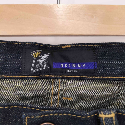 エフエーティー FAT 1-1 G 裏糸金 リジット ジップフライ デニム パンツ 濃紺 隠しリベット 脇割 メンズ SKINNY