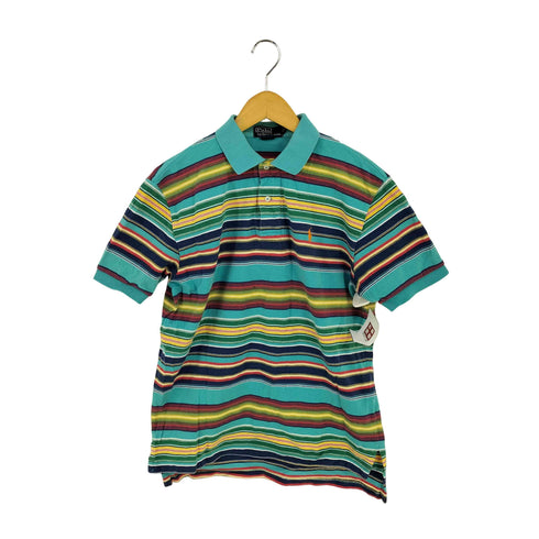 ポロバイラルフローレン Polo by RALPH LAUREN 90S マルチカラボーダーポロシャツ メンズ import:M