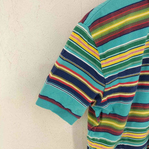 ポロバイラルフローレン Polo by RALPH LAUREN 90S マルチカラボーダーポロシャツ メンズ import:M