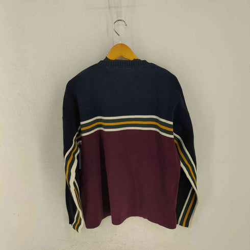 トミーヒルフィガー TOMMY HILFIGER 90S マルチボーダーコットンニット メンズ import:L