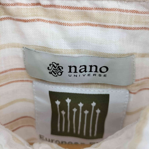 ナノユニバース NANO universe ヨーロピアンフラックス(R) リネンオーバーシャツ 長袖 レディース JPN:36