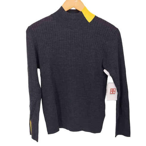 ランバンコレクション LANVIN COLLECTION ワンポイントデザイン ウール 長袖 ニット セーター レディース FR:40