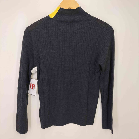 ランバンコレクション LANVIN COLLECTION ワンポイントデザイン ウール 長袖 ニット セーター レディース FR:40