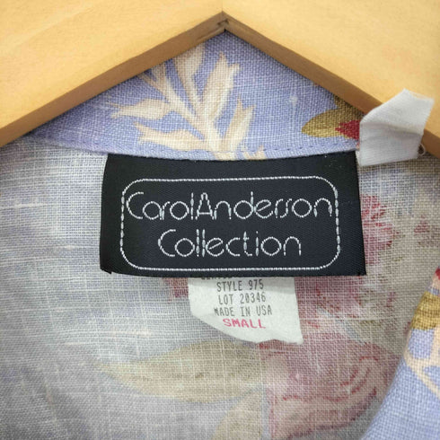 2枚タグ Carol Anderson Collection ボタニカル柄 リネンシャツ レディース import:S