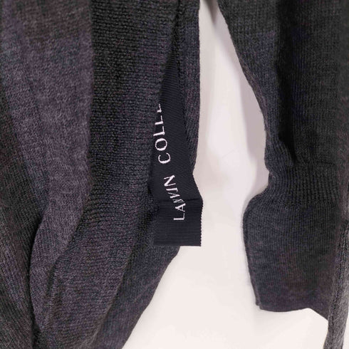 ランバンコレクション LANVIN COLLECTION グログランテープ デザイン ウール ニット レディース FR:38