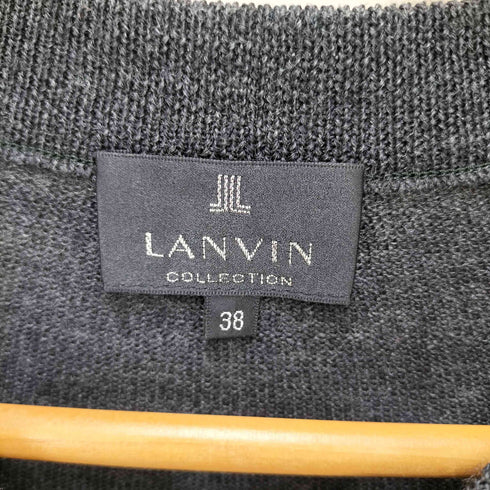 ランバンコレクション LANVIN COLLECTION グログランテープ デザイン ウール ニット レディース FR:38