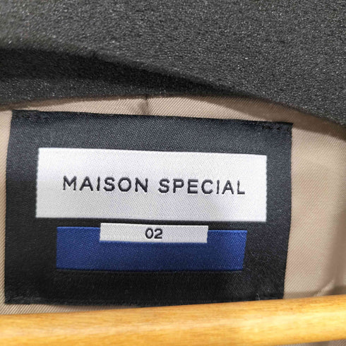 メゾンスペシャル MAISON SPECIAL コーデュロイ切替 ステンカラーコート メンズ 2