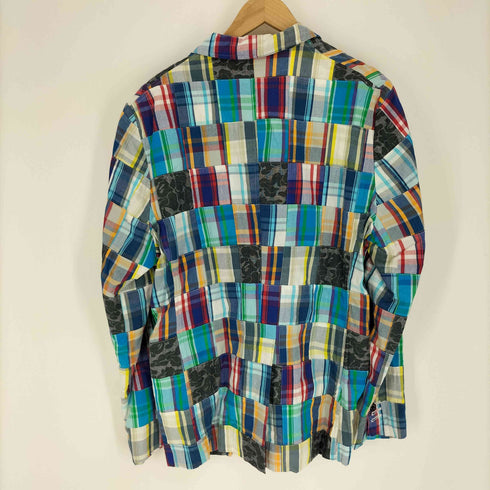 ミスターベイシングエイプ Mr. BATHING APE bright jacket with print パッチワークテーラードジャケット カモ柄 メンズ JPN:50