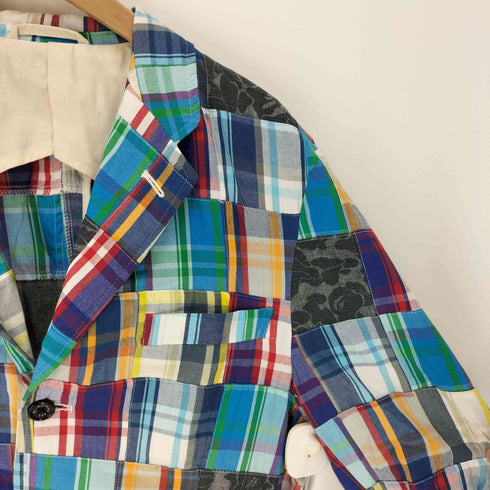 ミスターベイシングエイプ Mr. BATHING APE bright jacket with print パッチワークテーラードジャケット カモ柄 メンズ JPN:50