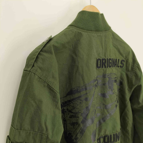 アディダスオリジナルス adidas Originals YT-1300 FLIGHT JACKET リップストップ刺繍ジップアップフライトジャケット メンズ JPN:M
