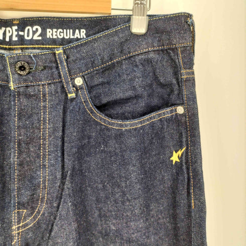 アベイシングエイプ A BATHING APE 1999 TYPE-02 REGULAR バックプリントデニムパンツ メンズ JPN:L
