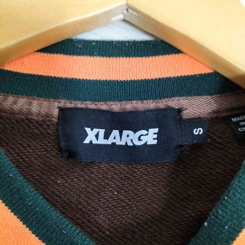 エクストララージ XLARGE BASEBALL LOGO EMBROIDERED V NECK SWEATSHIRT ベースボールロゴ エンブロイダード Vネック スウェットシャツ メンズ import:S