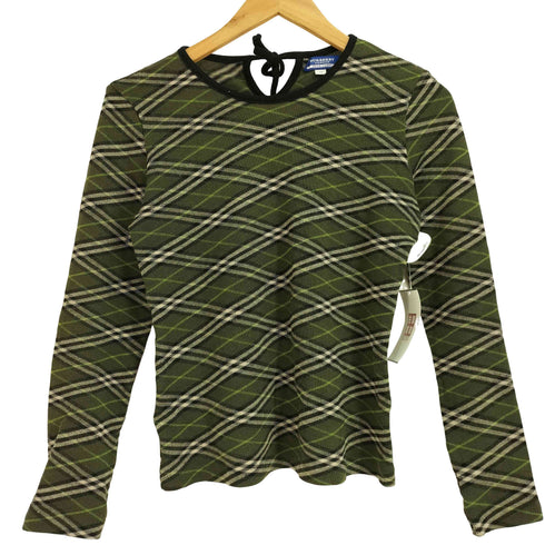 バーバリーブルーレーベル BURBERRY BLUE LABEL ノバチェック ウール 長袖ニット レディース JPN:M
