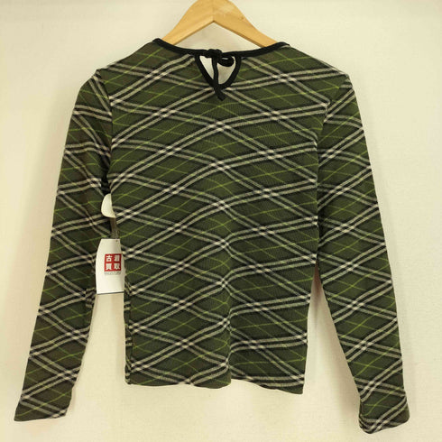 バーバリーブルーレーベル BURBERRY BLUE LABEL ノバチェック ウール 長袖ニット レディース JPN:M