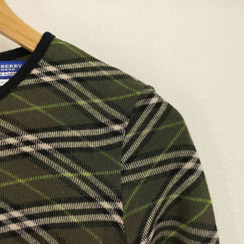 バーバリーブルーレーベル BURBERRY BLUE LABEL ノバチェック ウール 長袖ニット レディース JPN:M