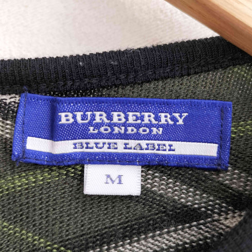 バーバリーブルーレーベル BURBERRY BLUE LABEL ノバチェック ウール 長袖ニット レディース JPN:M