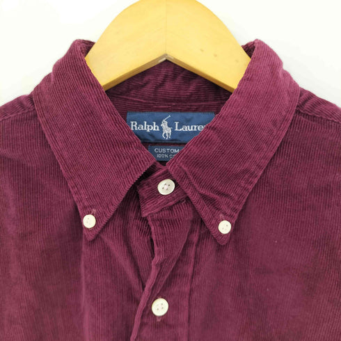 ラルフローレン RALPH LAUREN カスタムフィットポニー刺繍コーデュロイBDシャツ メンズ import:L