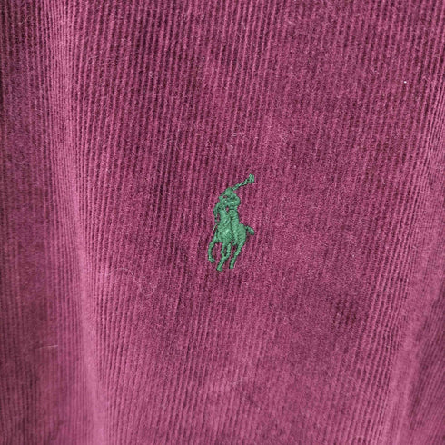 ラルフローレン RALPH LAUREN カスタムフィットポニー刺繍コーデュロイBDシャツ メンズ import:L
