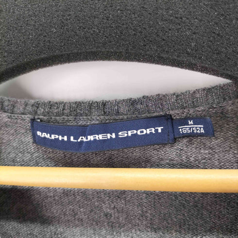 ラルフローレンスポーツ RALPH LAUREN SPORT スモールポニー刺繍 カシミヤ混Vネックニットセーター レディース import:M