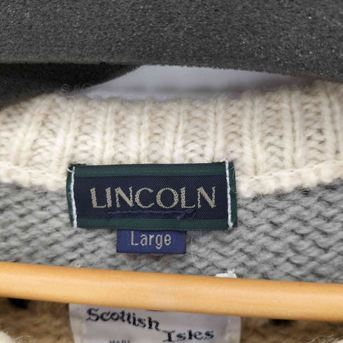 LINCOLN リンカーン スコティッシュマルチボーダーニットセーター メンズ import:L