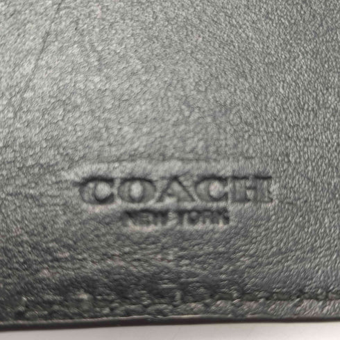 コーチ COACH シグネチャー 総柄 マネークリップ 二つ折り 財布 ウォレット メンズ