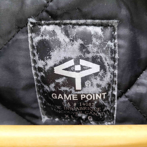 GAME POINT 襟付きスタジャン バーシティジャケット メンズ JPN:XL