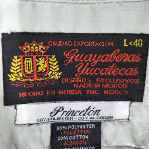 Guayabera Yucatecas 80-90S メキシコ製 キューバシャツ メンズ import:L