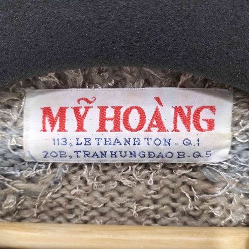 MYHOANG モックネック 総柄 プルオーバー ニット メンズ