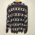 ストラクチャー STRUCTURE 総柄 ボーダー L/S ポロシャツ メンズ import:M