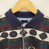 ストラクチャー STRUCTURE 総柄 ボーダー L/S ポロシャツ メンズ import:M