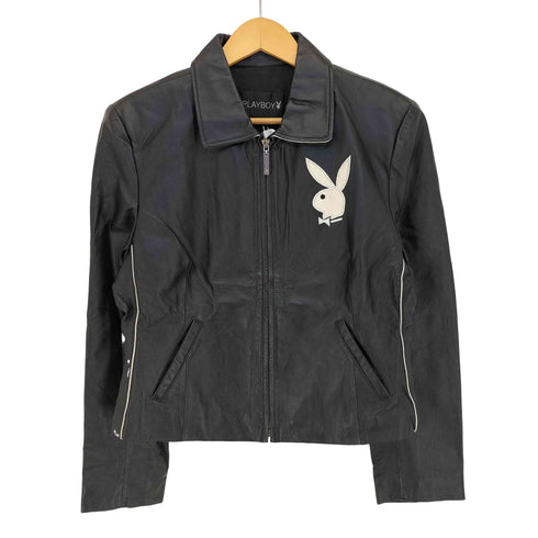 プレイボーイ PLAYBOY バックロゴ 本革 レザージャケット メンズ JPN:L