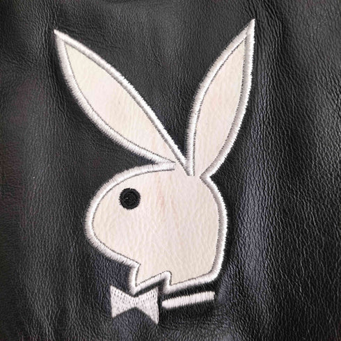 プレイボーイ PLAYBOY バックロゴ 本革 レザージャケット メンズ JPN:L