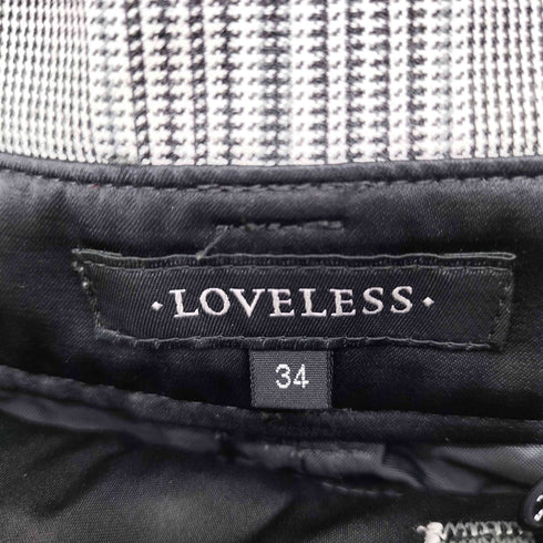 ラブレス LOVELESS チェック ベルト付き ストレートパンツ レディース EUR:34