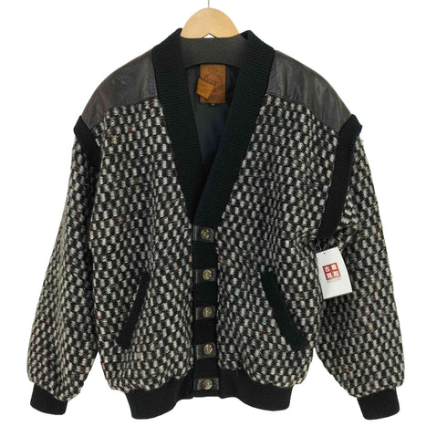 COSI COLLECTION レザー切替アクリルニット メンズ import:S