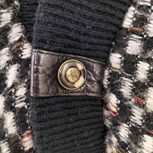COSI COLLECTION レザー切替アクリルニット メンズ import:S