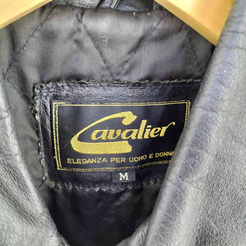 Cavalier 中綿キルティング カウレザージャケット リングジップ レディース JPN:M