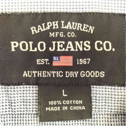 ポロジーンズカンパニーラルフローレン POLO JEANS COMPANY RALPH LAUREN コットン 半袖ワークシャツ メンズ import:L
