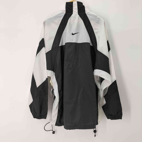 ナイキ NIKE スウォッシュロゴ刺繍バイカラーナイロンアノラックプルオーバー メンズ