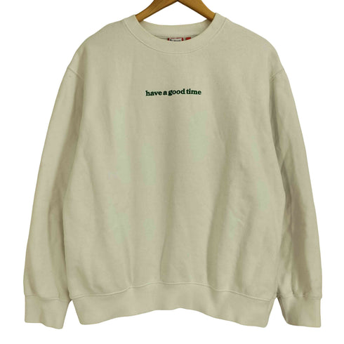 ハブアグッドタイム HAVE A GOOD TIME Escape Logo Back Print Crewneck スウェット メンズ JPN:L