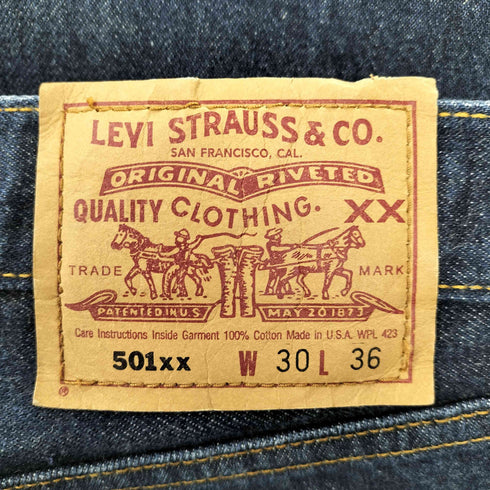 リーバイス Levis 501xx 米国製 ボタン裏553 ボタンフライ デニムパンツ メンズ 30×36