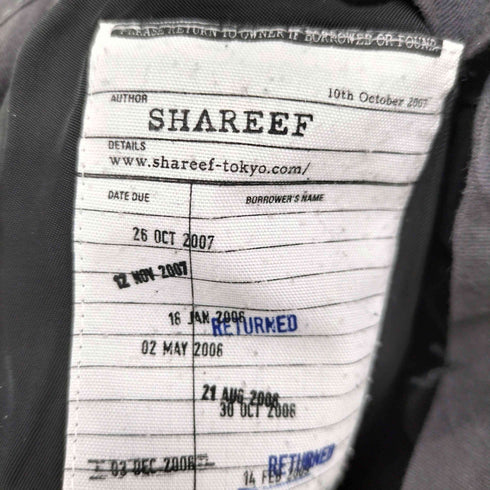 シャリーフ SHAREEF カットオフデザイン 2タックワイドスラックス メンズ JPN:1