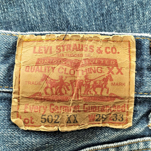 リーバイス Levis 502XX 日本製 復刻 赤耳 ビッグE ジップフライ デニムパンツ メンズ 29×33