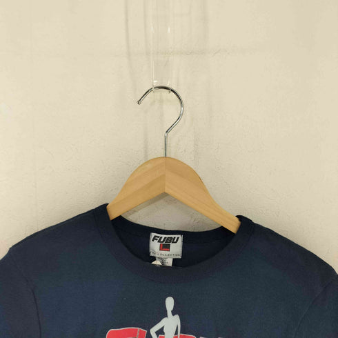 フブ FUBU 90-00s MADE IN USA フロントプリントTシャツ ピチT デッドストック Y2K レディース import:M