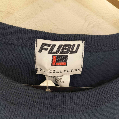 フブ FUBU 90-00s MADE IN USA フロントプリントTシャツ ピチT デッドストック Y2K レディース import:M