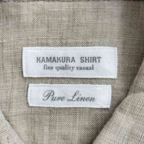 カマクラシャツ 鎌倉シャツ PURE LINEN リネン 麻 長袖 無地シャツ レディース 13s