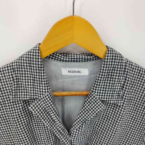 インゲボルグ INGEBORG ギンガムチェック S/S シャツワンピース レディース