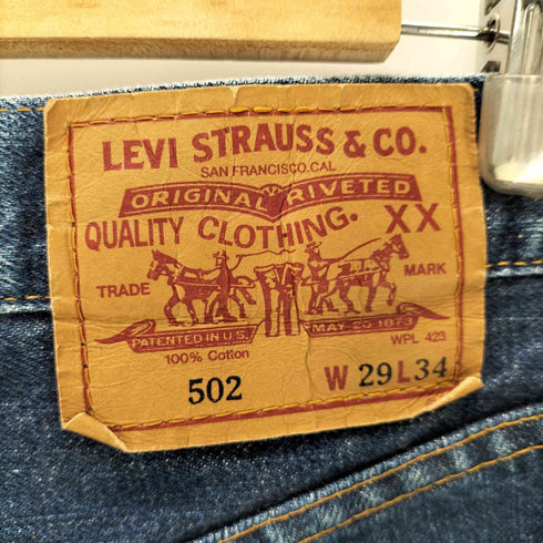 リーバイス Levis 502XX 日本製 復刻 赤耳 ビッグE ボタン裏J22 ボタンフライ デニムパンツ メンズ 29×34
